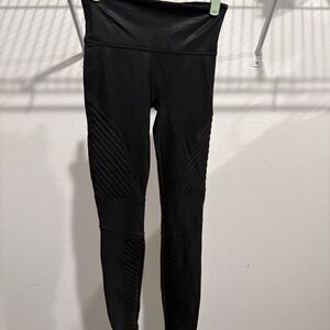 Faux Leather Moto Leggings, size small petite inseam